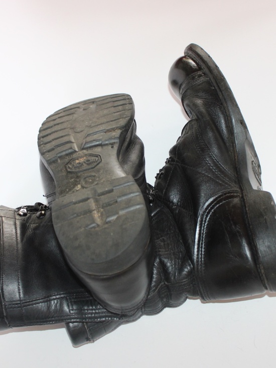 Vintage 90s Corcoran Jump Boots Black Leather Military Boots 11.5R USA